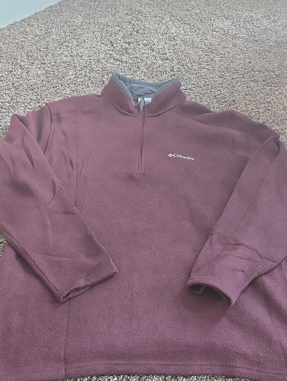 Columbia Men's Burgundy Half-Zip Pullover